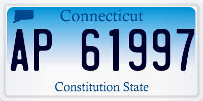 CT license plate AP61997