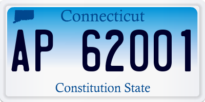CT license plate AP62001