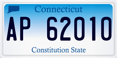 CT license plate AP62010