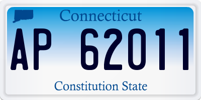 CT license plate AP62011