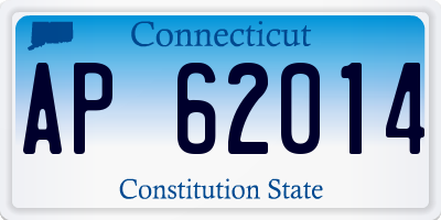 CT license plate AP62014