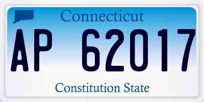 CT license plate AP62017