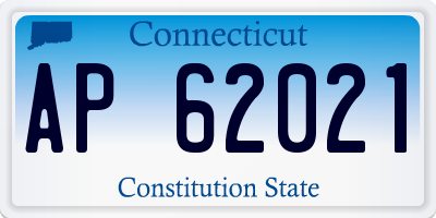 CT license plate AP62021