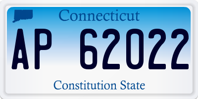 CT license plate AP62022