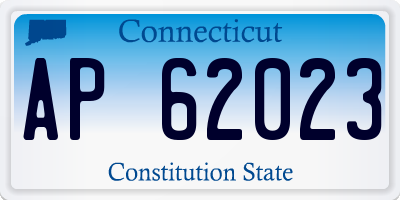 CT license plate AP62023