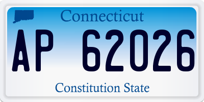 CT license plate AP62026