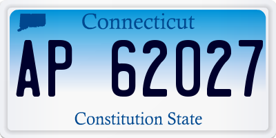CT license plate AP62027
