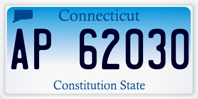 CT license plate AP62030