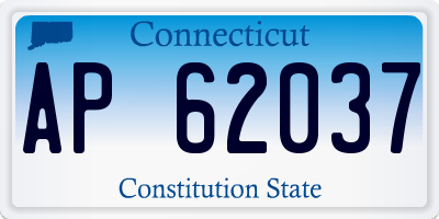 CT license plate AP62037