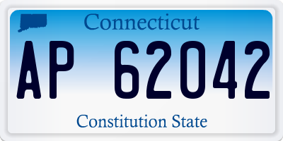 CT license plate AP62042