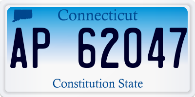 CT license plate AP62047