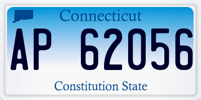 CT license plate AP62056