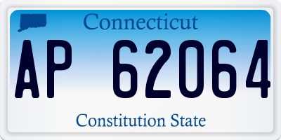 CT license plate AP62064