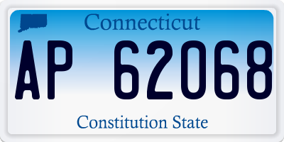CT license plate AP62068