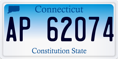 CT license plate AP62074