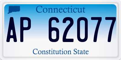 CT license plate AP62077