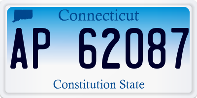 CT license plate AP62087