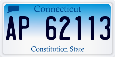CT license plate AP62113