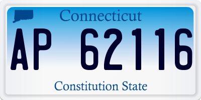 CT license plate AP62116
