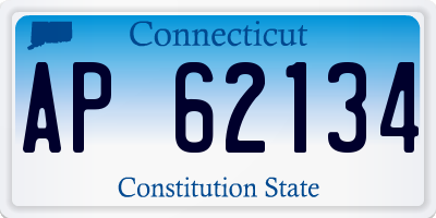 CT license plate AP62134