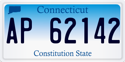 CT license plate AP62142