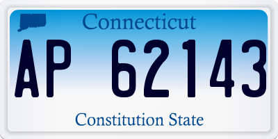 CT license plate AP62143