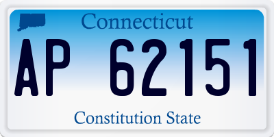 CT license plate AP62151