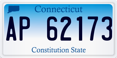 CT license plate AP62173