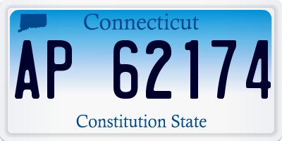 CT license plate AP62174
