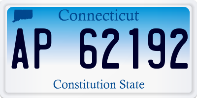 CT license plate AP62192