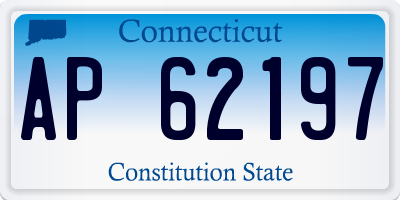 CT license plate AP62197