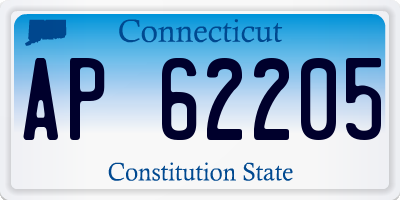 CT license plate AP62205