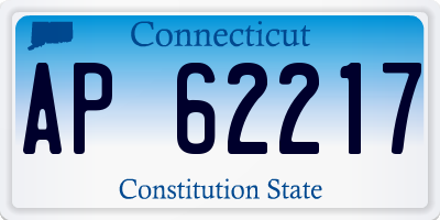 CT license plate AP62217