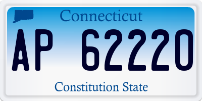 CT license plate AP62220