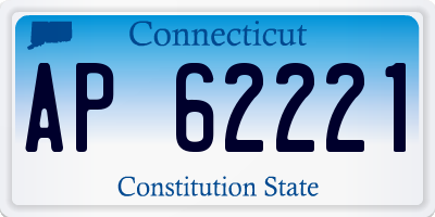 CT license plate AP62221