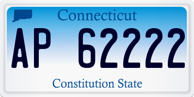 CT license plate AP62222
