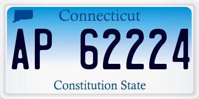 CT license plate AP62224