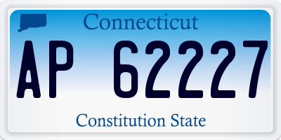 CT license plate AP62227