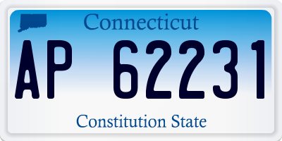 CT license plate AP62231