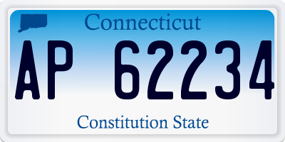 CT license plate AP62234