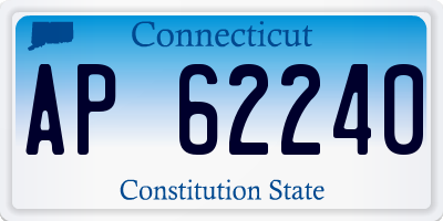 CT license plate AP62240