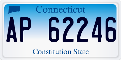 CT license plate AP62246