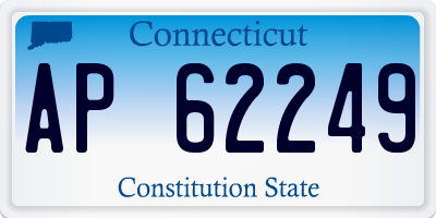 CT license plate AP62249