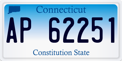 CT license plate AP62251