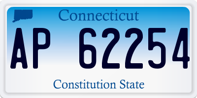 CT license plate AP62254