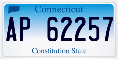 CT license plate AP62257