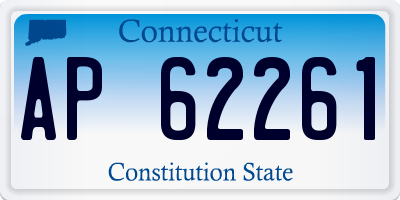 CT license plate AP62261