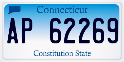 CT license plate AP62269
