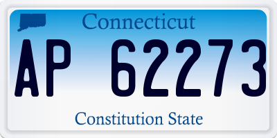 CT license plate AP62273