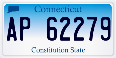 CT license plate AP62279